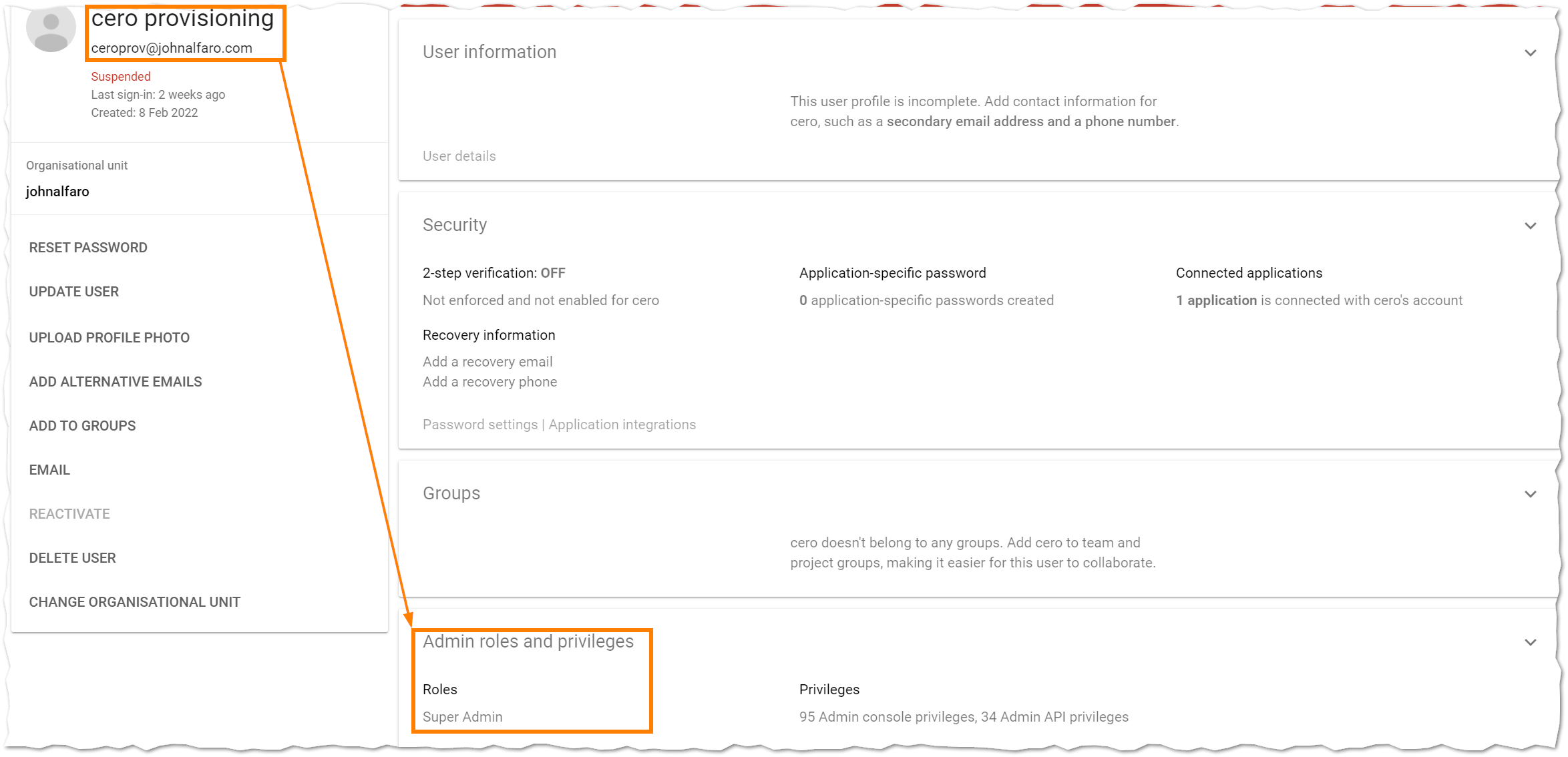 GCP Admin Console